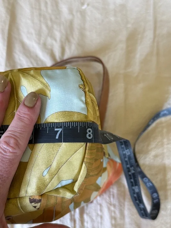 Salvatore Ferragamo Leopard & Leaf Print Canvas Tote in Blue, Gold and Brown - Picture 9 of 10